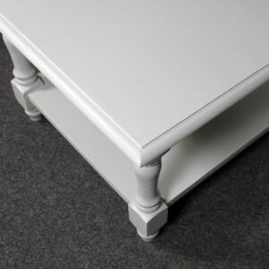 Landhaus Couchtisch mit Ablage achatgrau shabby chic