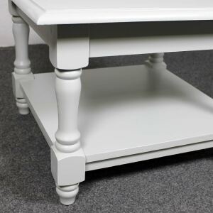 Landhaus Couchtisch mit Ablage achatgrau shabby chic