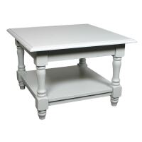 Landhaus Couchtisch mit Ablage achatgrau shabby chic