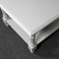 Landhaus Couchtisch mit Ablage achatgrau shabby chic