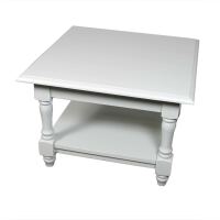 Landhaus Couchtisch mit Ablage achatgrau shabby chic