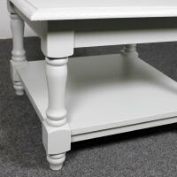Landhaus Couchtisch mit Ablage achatgrau shabby chic
