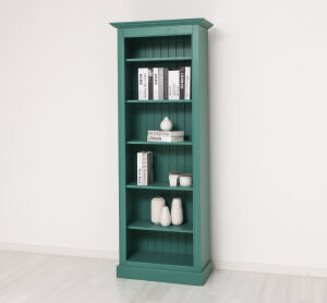 schmales Landhaus-Bücherregal patinagrün