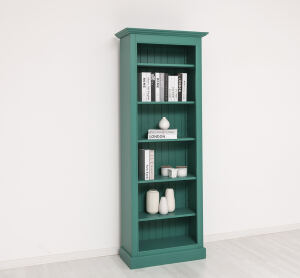 schmales Landhaus-Bücherregal patinagrün
