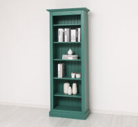 schmales Landhaus-Bücherregal patinagrün