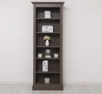 schmales Bücherregal im Landhaustil dunkelbraun