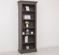 schmales Bücherregal im Landhaustil dunkelbraun