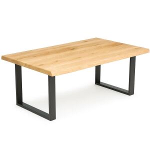Tisch massive Wildeiche mit U-Füßen 180x90 cm