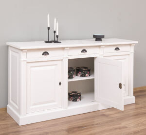 Holz Sideboard weiß im Landhausstil
