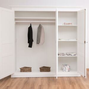 Kleiderschrank weiß - großer Landhaus-Schrank