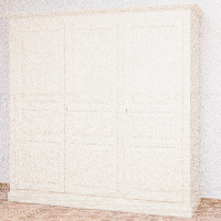 Kleiderschrank im Landhausstil - großer Landhaus-Schrank cremegrau