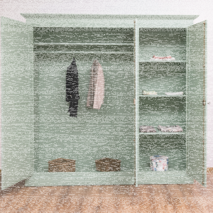 großer Kleiderschrank im Landhausstil - Landhaus-Schrank in mint-türkis