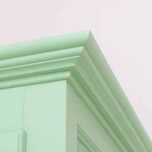 großer Kleiderschrank im Landhausstil - Landhaus-Schrank in mint-türkis