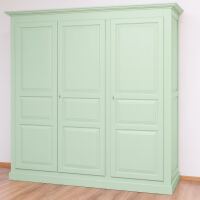 großer Kleiderschrank im Landhausstil - Landhaus-Schrank in mint-türkis