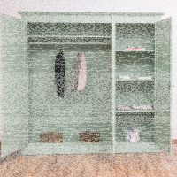großer Kleiderschrank im Landhausstil - Landhaus-Schrank in mint-türkis