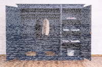 Kleiderschrank im Landhausstil - großer Schrank in nachtblau