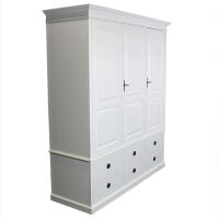 Landhaus Kleiderschrank 3-Türig, weiß Shabby Chic