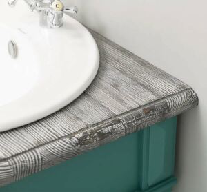 Waschtisch mit zwei Becken - Doppelwaschtisch im Landhausstil mintgrün