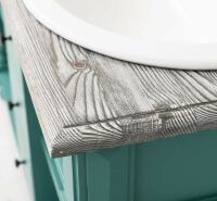 Waschtisch mit zwei Becken - Doppelwaschtisch im Landhausstil mintgrün