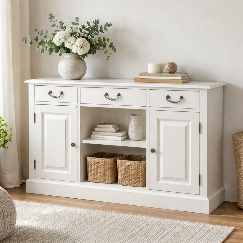 Wohnzimmer Landhaus Sideboard altweiß