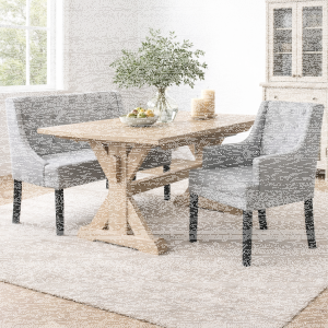 Esszimmer Polsterbank Landhausstil 120 cm Microfaser-Kunstleder PRESTON