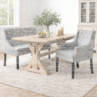 Esszimmer Polsterbank Landhausstil 120 cm Microfaser-Kunstleder PRESTON