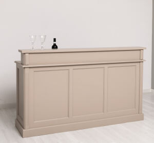 Langer Tresen - Bar im Landhausstil cremegrau