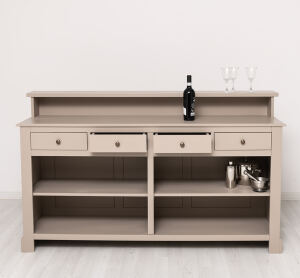 Langer Tresen - Bar im Landhausstil cremegrau