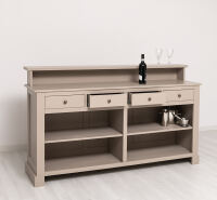 Langer Tresen - Bar im Landhausstil cremegrau
