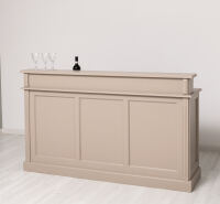 Langer Tresen - Bar im Landhausstil cremegrau