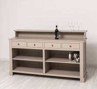 Langer Tresen - Bar im Landhausstil cremegrau