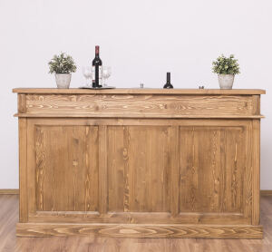 Langer Bartresen - Bar im Landhausstil gewachst braun