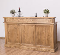 Langer Bartresen - Bar im Landhausstil gewachst braun