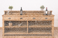 Langer Bartresen - Bar im Landhausstil gewachst braun