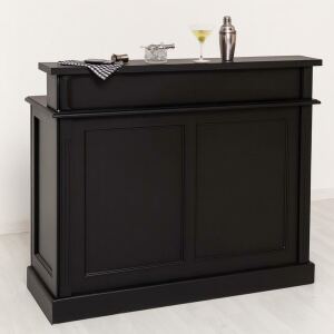 schmaler Tresen - Bar im Landhausstil schwarz