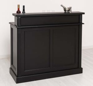 schmaler Tresen - Bar im Landhausstil schwarz