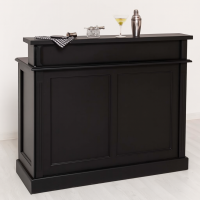schmaler Tresen - Bar im Landhausstil schwarz