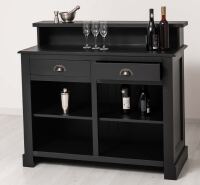 schmaler Tresen - Bar im Landhausstil schwarz