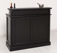 schmaler Tresen - Bar im Landhausstil schwarz