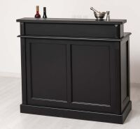 schmaler Tresen - Bar im Landhausstil schwarz