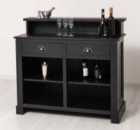 schmaler Tresen - Bar im Landhausstil schwarz