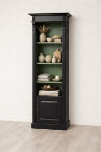 Multicolor Landhausregal - schmales Regal in schwarz +...