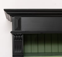 Multicolor Landhausregal - schmales Regal in schwarz + resedagrün