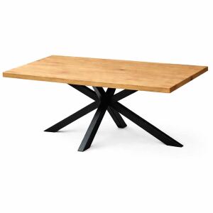 Esstisch Spider 160x90cm Wildeiche geölt - gerade Kante