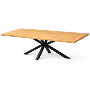 Familientafel 220x100cm mit Metallfuß Spider...