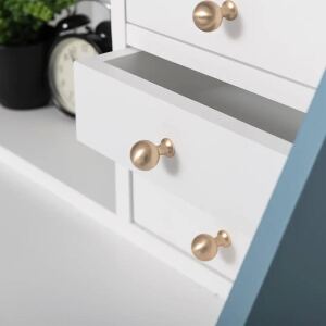 maritimer Schreibtisch - Sekretär in himmelblau - weiß