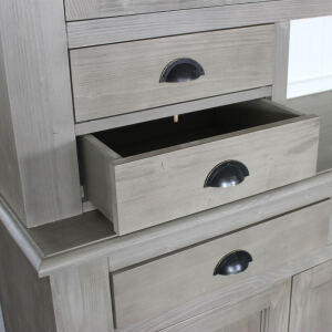 Großer Esszimmer Buffetschrank Landhausstil graubraun