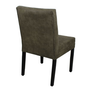 Eleganter Esszimmer Polsterstuhl KIM - ohne Armlehnen Microfaser-Kunstleder braun