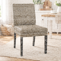 Eleganter Esszimmer Polsterstuhl KIM - ohne Armlehnen Microfaser-Kunstleder braun
