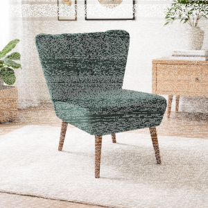 Retro Cocktailsessel RENO Samt RIVIERA tannengrün